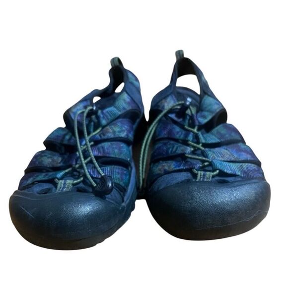 Keen Men’s Sandals Blue & Black Print Preowned Sz 11 - Picture 4 of 10